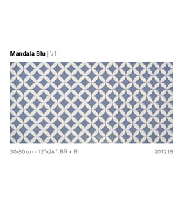 PISO 30 X 60 MANDALA BLU CX 2,37 M2
