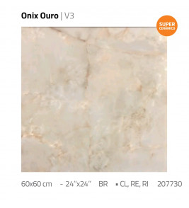 PISO 59,5 X 59,5 RET ONIX OURO CX 2.46M2