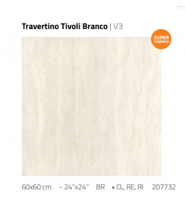 PISO 60 X 60 TRAVERTINO TIV BR CX 2.53M2