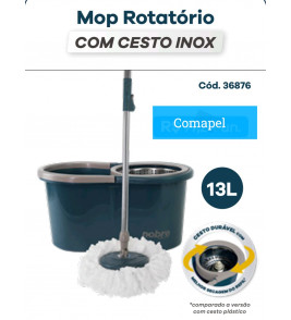 MOP ROTATORIO CESTO INOX 13L
